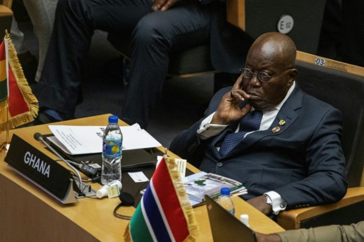 Nana Akufo-Addo has been advised against signing the anti-LGBTQ bill into law. ©AFP