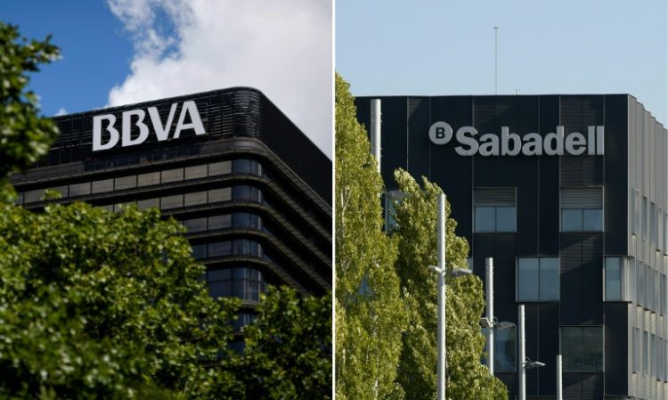 BBVA's hostile bid values Banco Sabadell at nearly 11.5 billion euros ($12.3 billion). ©AFP